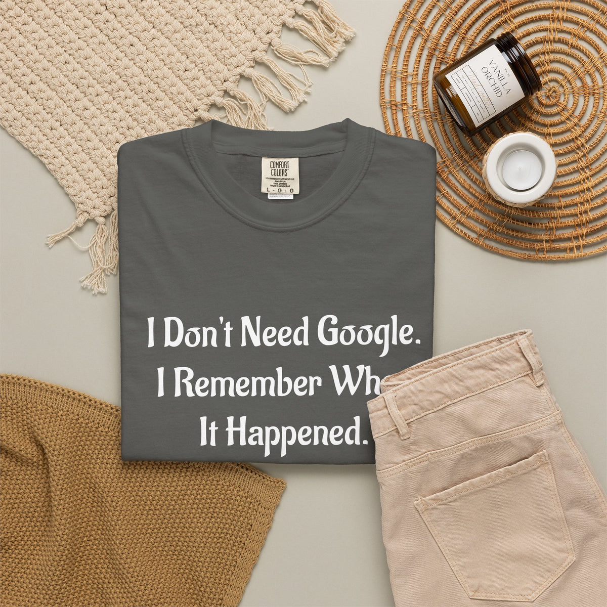 I Don’t Need Google I Remember When It Happened Funny Nostalgia T-Shirt