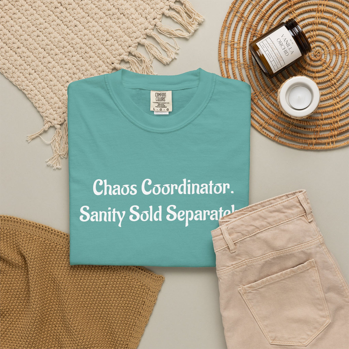 Chaos Coordinator Funny Sarcastic Garment-Dyed T-Shirt