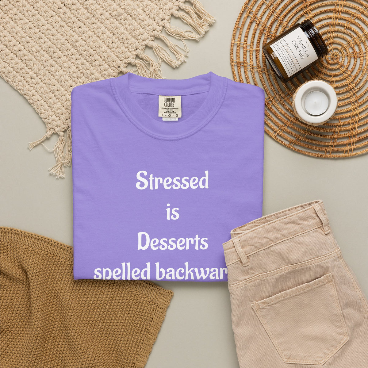 Stressed Is Desserts Spelled Backwards Graphic T-Shirt