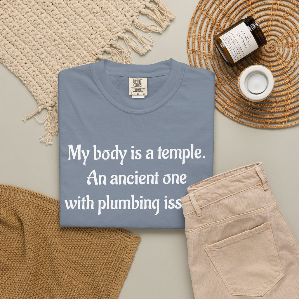 My Body Is a Temple Funny Plumbing Issues T-Shirt