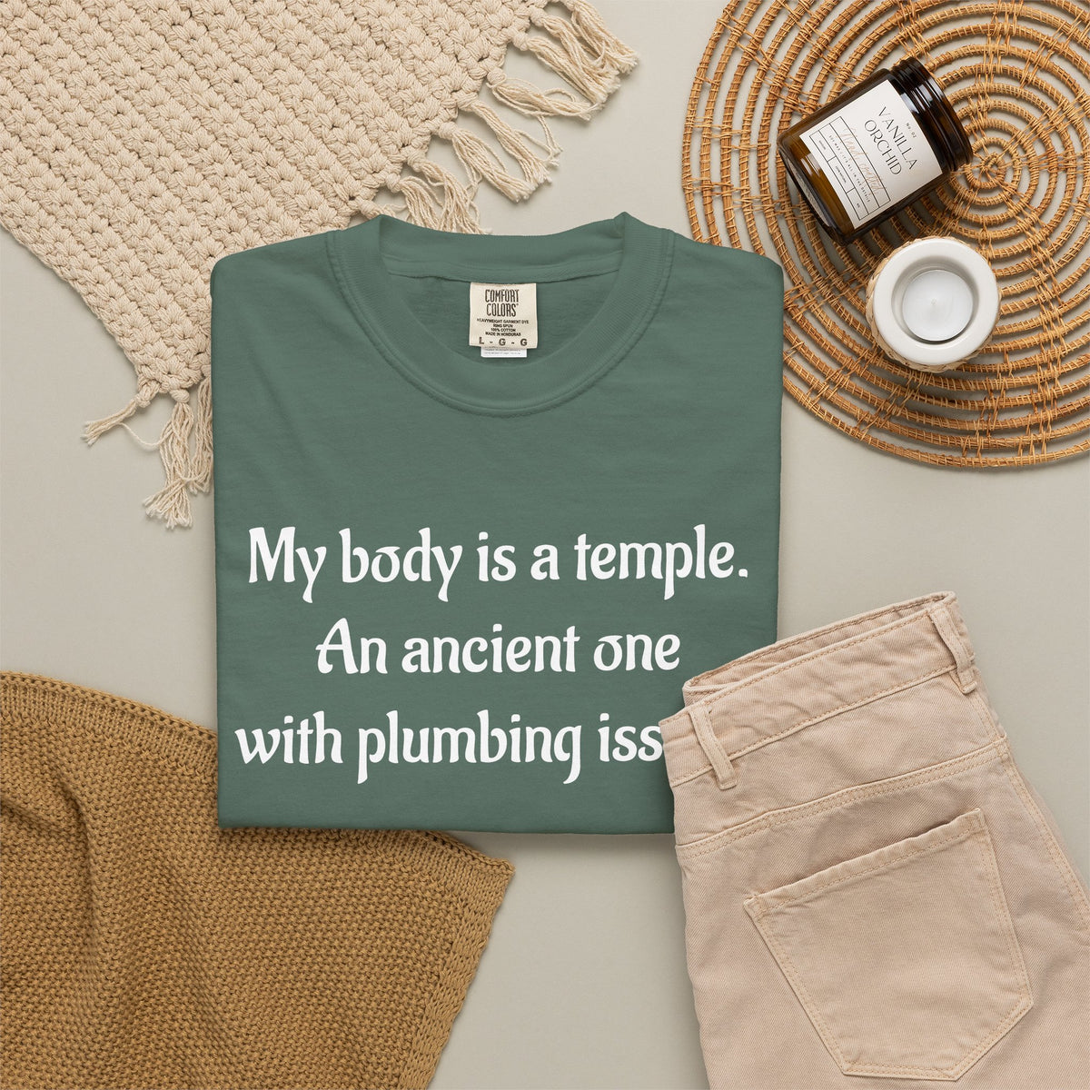 My Body Is a Temple Funny Plumbing Issues T-Shirt
