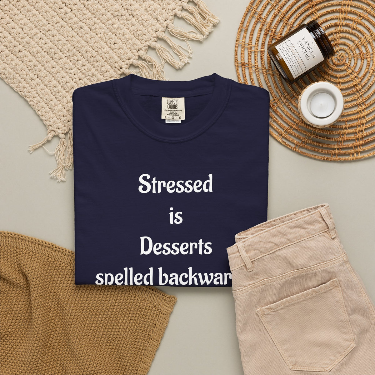 Stressed Is Desserts Spelled Backwards Graphic T-Shirt