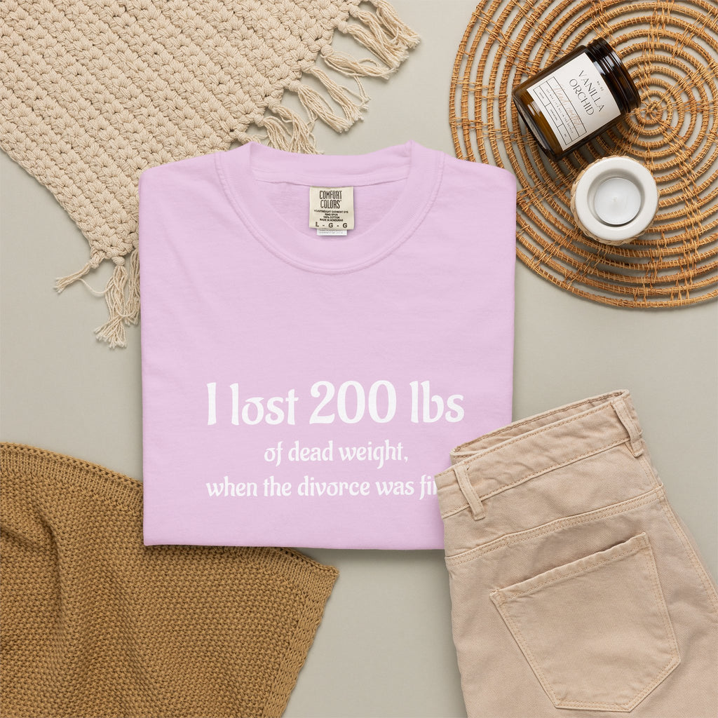 I Lost 200 Lbs Funny Divorce Humor T-Shirt