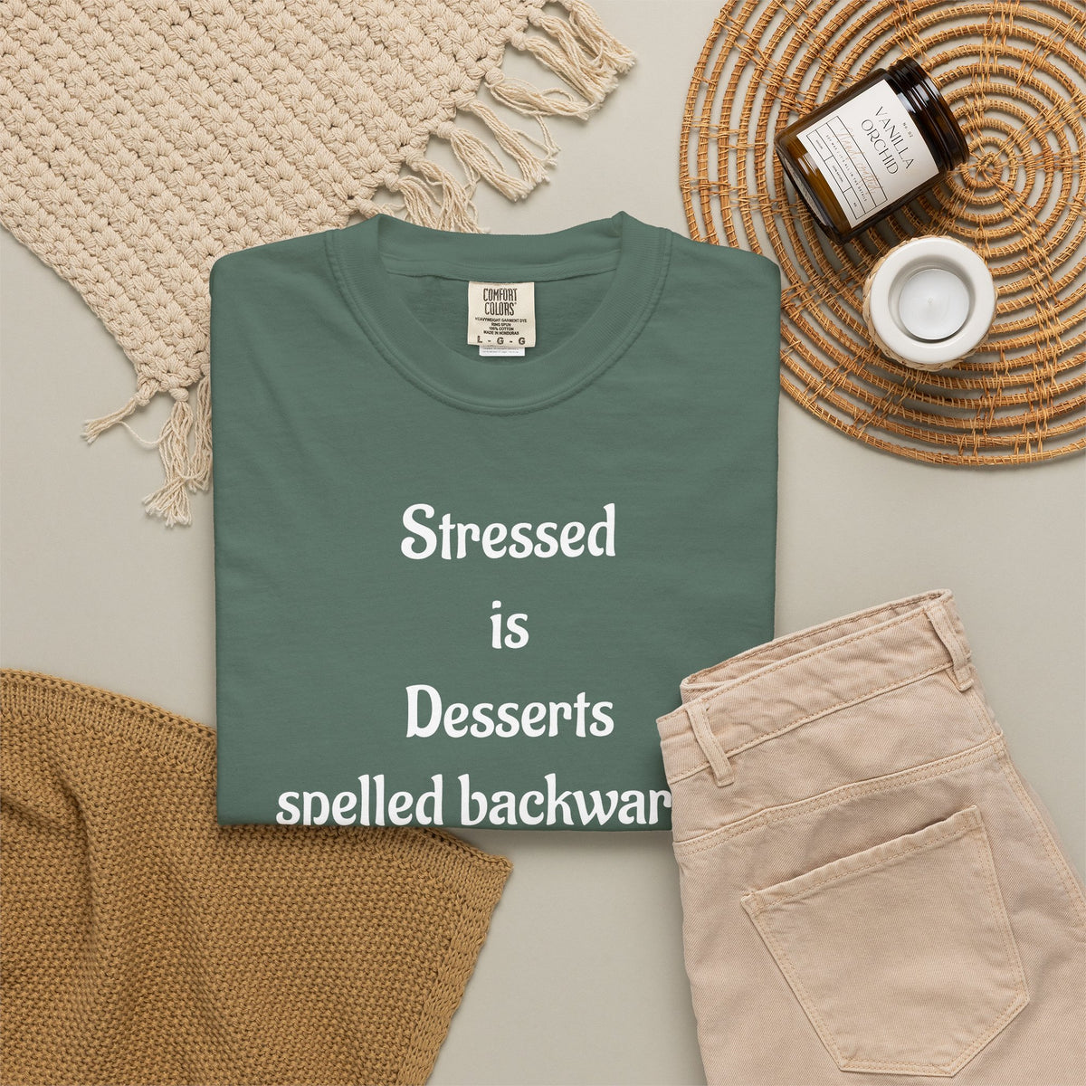 Stressed Is Desserts Spelled Backwards Graphic T-Shirt