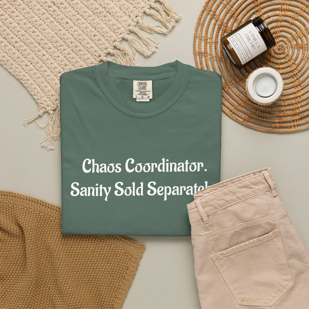 Chaos Coordinator Funny Sarcastic Garment-Dyed T-Shirt